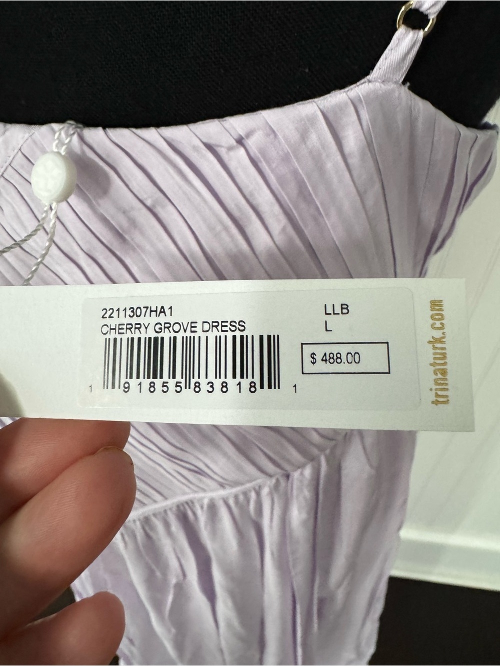 NWT Trina Turk Cherry Grove Lavender Purple Maxi Dress Size Large - Picture 7 of 12